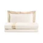 Kompletter Bettbezug für Einzelbett und eine Hälfte aus 100 % Baumwolle und 10 % Baumwollsatin – Detail Viadurini
