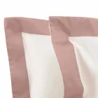 Satin Sheet Set für Doppelbett mit farbigen Kanten - Hyazinthe Viadurini