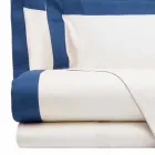 Satin Sheet Set für Doppelbett mit farbigen Kanten - Hyazinthe Viadurini
