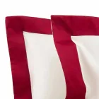 Satin Sheet Set für Doppelbett mit farbigen Kanten - Hyazinthe Viadurini