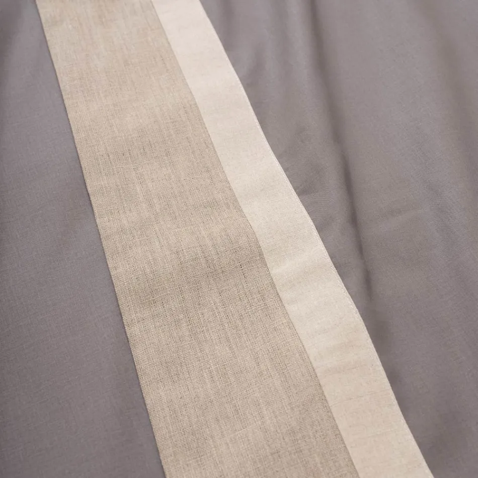 Doppelbettset aus 90 % Baumwolle und 10 % Leinen, hergestellt in Italien – Nestle Viadurini