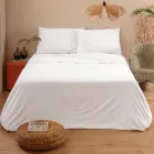 Komplettes Doppelbett aus reiner, im Stück gefärbter und schattierter Baumwolle - Delicacy Viadurini