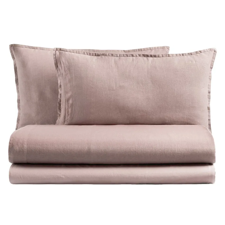 Komplettes Doppelbett aus reiner, im Stück gefärbter und schattierter Baumwolle - Delicacy Viadurini