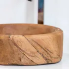 Composition 3 Badezimmermöbel aus Teakholz und Hi Macs® - Talk Viadurini