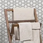 Composition 3 Badezimmermöbel aus Teakholz und Hi Macs® - Talk Viadurini