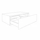 Composition 3 Badezimmermöbel aus Teakholz und Hi Macs® - Talk Viadurini