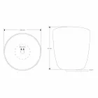 Composition 3 Hängende Badezimmermöbel mit Waschbecken aus weißem Harz - Dazzle Viadurini