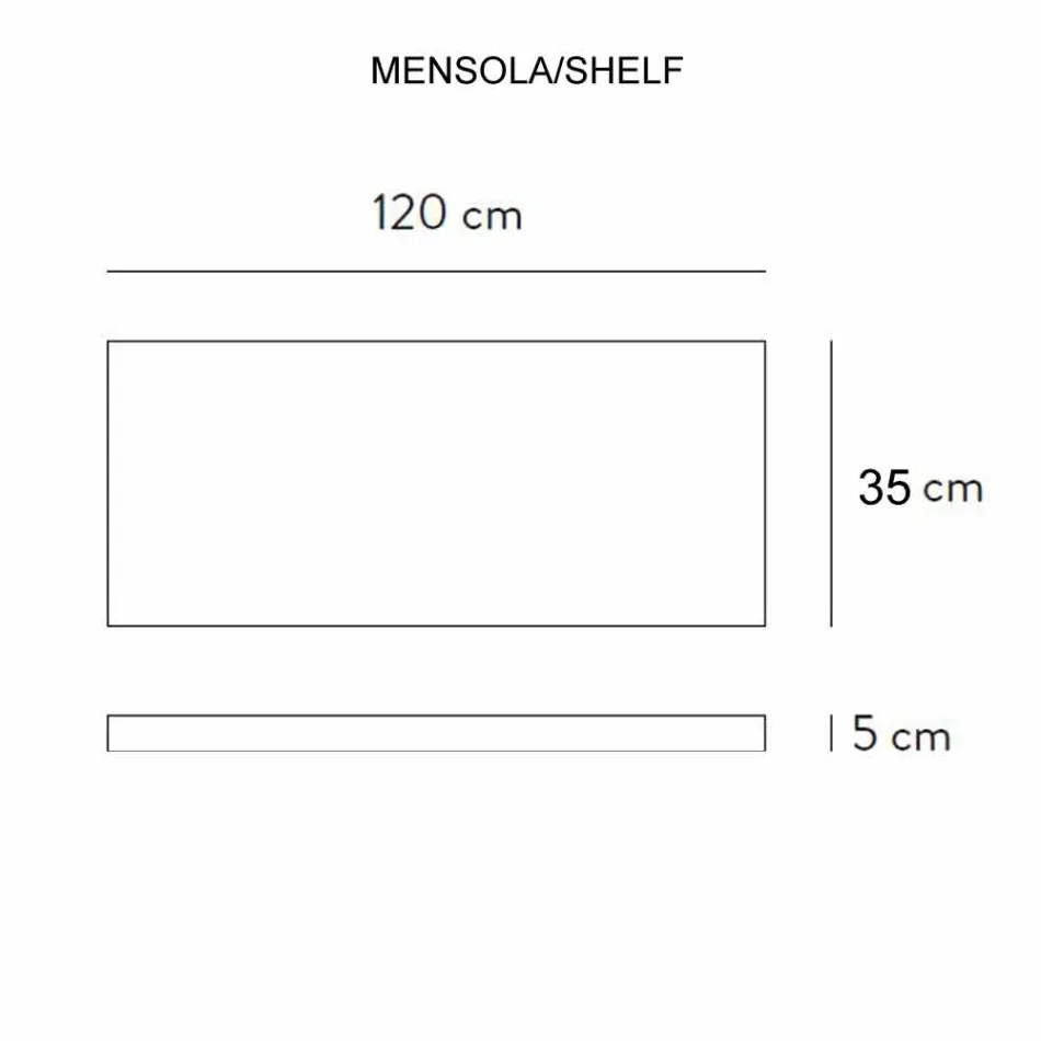 Zusammensetzung 3 Hängende Badezimmermöbel aus Feinsteinzeug 4 Ausführungen - Rambina Viadurini
