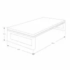 Composition 4 Badezimmermöbel aus Teakholz und verchromtem Stahl - Beatles Viadurini