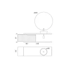 Badezimmerkomposition in Tiffany-Blau und Eiche mit Spiegel, hergestellt in Italien – Ermes Viadurini