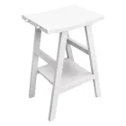 Weiße Badezimmerkomposition mit Accessoires und Spiegel aus Ton - Maryse Viadurini