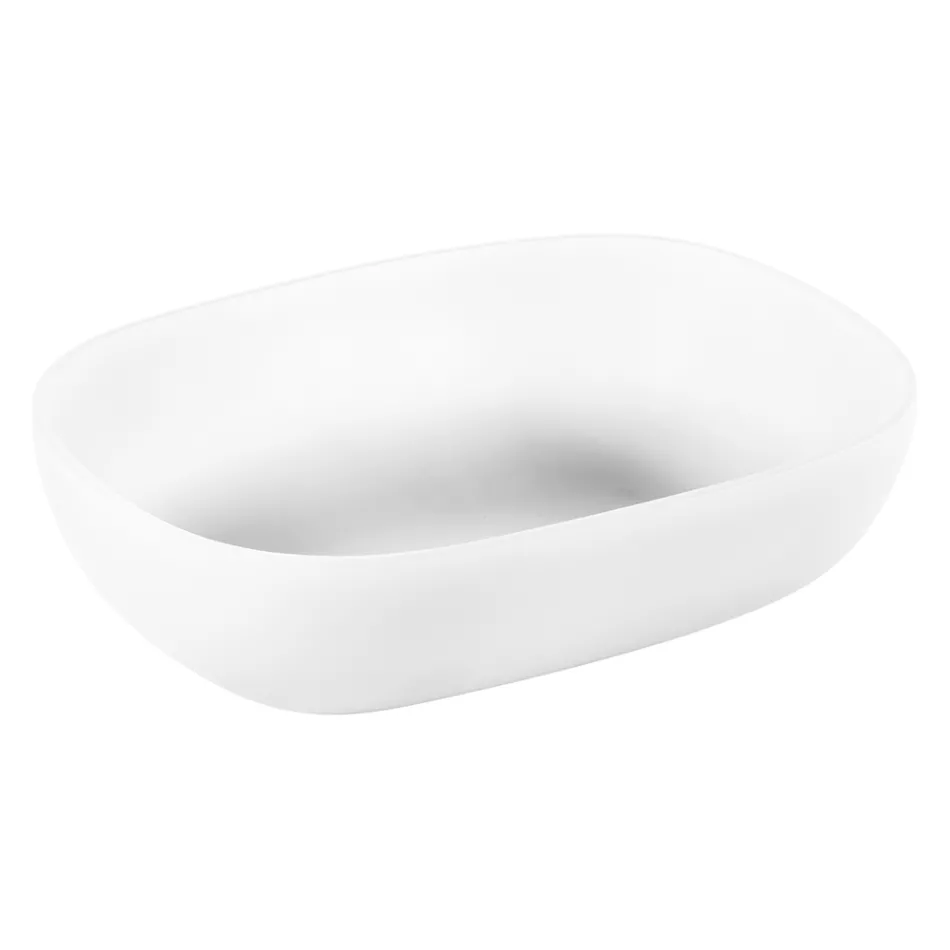 Weiße Badezimmer-Komposition mit Bodenstütze und Design-Accessoires - Georges Viadurini