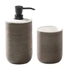 Weiße Badezimmerkomposition mit Schrank, Spiegel und Zubehör - Sylviane Viadurini