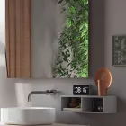 Badezimmerkomposition komplett mit Waschbecken, Spiegel und Sockel, hergestellt in Italien – Dream Viadurini