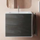 Badezimmerkomposition bestehend aus Spiegel und kratzfestem Sockel, hergestellt in Italien – Kilo Viadurini