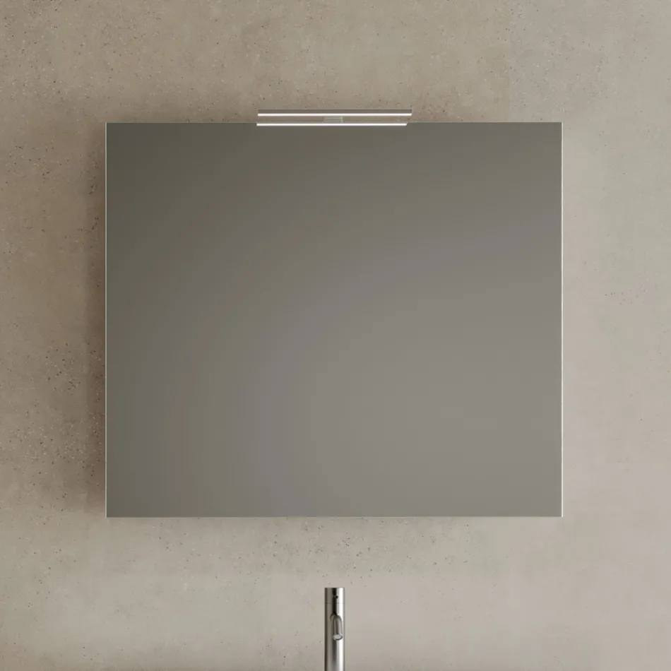 Badezimmerausstattung inklusive Unterschrank mit 2 Schubladen und 1 Eichentür - Titan Viadurini