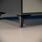 Badezimmer-Komposition mit 3 matten taubengrauen Schubladen, Spiegel und Waschbecken - Velaria Viadurini