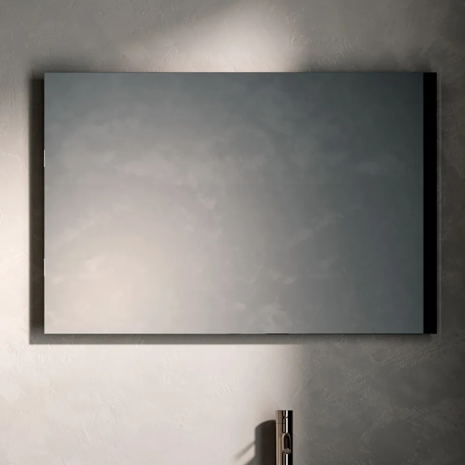 Badezimmer-Kombination mit 4 Schubladen, offenem Fach, Waschbecken und Spiegel - Velaria Viadurini