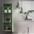 Badezimmerkomposition mit Sockel aus Honigeiche, Waschbecken und Spiegel, hergestellt in Italien – Kilos Viadurini