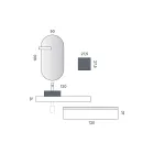 Badezimmer-Komposition mit Schublade, Waschbecken, Spiegel, Wandschrank und Regal - Elios Viadurini