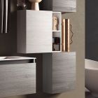 Badezimmerkomposition mit Waschbecken aus Kunstharz, hergestellt in Italien mit kratzfester Basis – Dream Viadurini