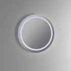 Badezimmerkomposition mit Waschbecken und Spiegel aus Harz, hergestellt in Italien – Palom Viadurini