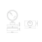 Badezimmerkomposition mit Waschbecken und Spiegel aus Harz, hergestellt in Italien – Palom Viadurini