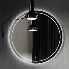 Badezimmer-Kombination mit Spiegel, Unterschrank und Kunstharz-Waschbecken, hergestellt in Italien - Kilos Viadurini