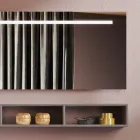Badezimmerkomposition mit Spiegel und Lampe, kratzfester Sockel, hergestellt in Italien – Dream Viadurini