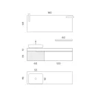 Badezimmerkomposition mit Spiegel und Regal, hergestellt in Italien – Erebo Viadurini