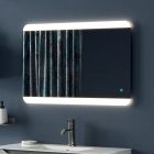 Badezimmerkomposition mit Touch-Sensor-Spiegel, lackierter Basis, hergestellt in Italien – Polsen Viadurini