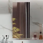 Doppelte Badezimmerkomposition mit rechteckigem Spiegel und Waschbecken, hergestellt in Italien – Palom Viadurini