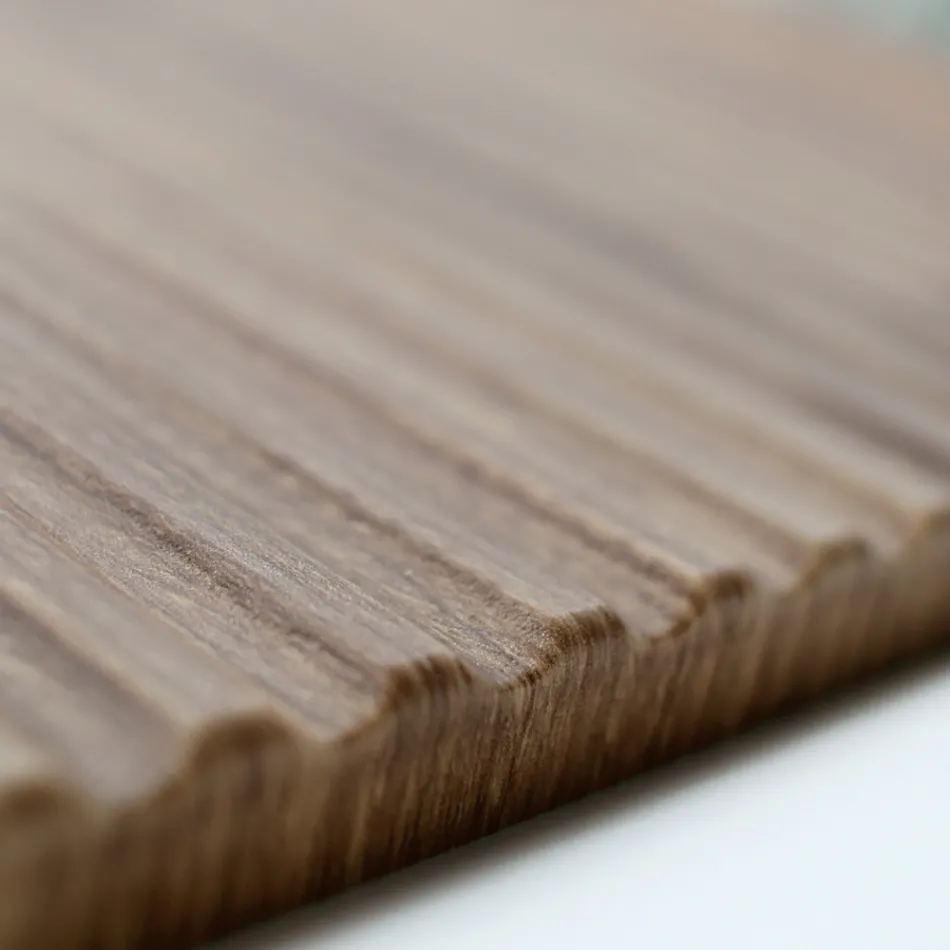 Badezimmerkomposition aus gerippter Eiche und offenem Fach Made in Italy - Febe Viadurini