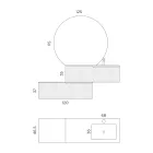 Badezimmerkomposition in Rio-Eiche und Cannettati-Grau, hergestellt in Italien – Chrono Viadurini