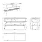 Badezimmer-Komposition inklusive Accessoires und Unterschrank aus Teak - Georges Viadurini