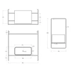 Badezimmer-Komposition Waschbecken aus Keramik und Spiegel Made in Italy - Chantal Viadurini