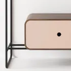 Badezimmer-Komposition Waschbecken aus Keramik und Spiegel Made in Italy - Chantal Viadurini