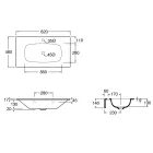 Badezimmer-Komposition Waschbecken aus Keramik und Spiegel Made in Italy - Chantal Viadurini