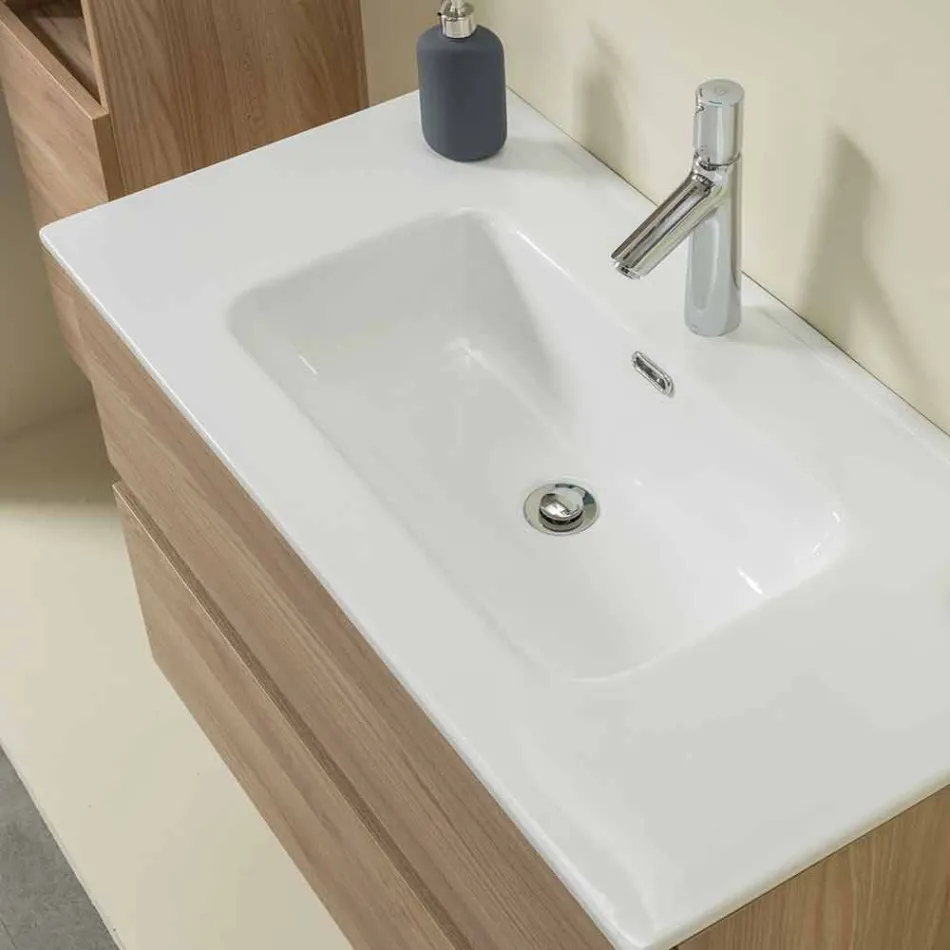 Abgehängte Komposition in Melamin Hell Olmo - Becky Viadurini