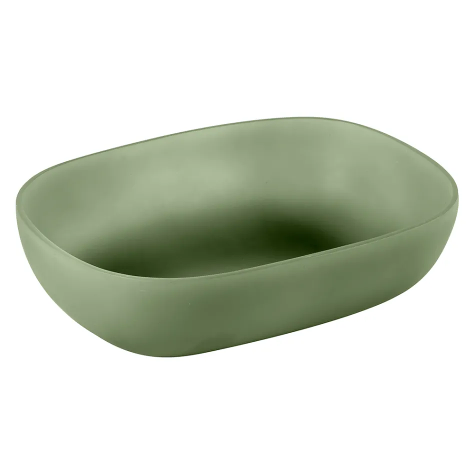 Grüne Badezimmer-Komposition mit Zubehör und Unterschrank - Georges Viadurini