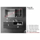 Badezimmermöbel Zusammensetzung, modernes und hängendes Design Made in Italy - Callisi8 Viadurini