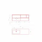 Badezimmermöbel Zusammensetzung, modernes und hängendes Design Made in Italy - Callisi8 Viadurini