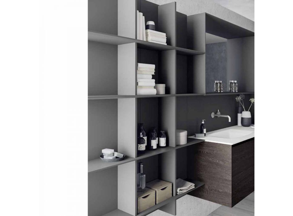 Hängende und moderne Badezimmermöbel Zusammensetzung, Design Möbel - Callisi12 Viadurini