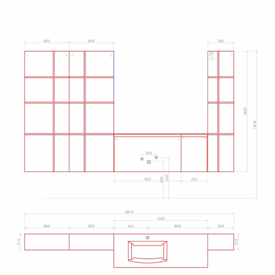 Hängende und moderne Badezimmermöbel Zusammensetzung, Design Möbel - Callisi12 Viadurini