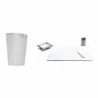 Moderne Regenerated Leather Office Komposition Made in Italy - Meduna Viadurini