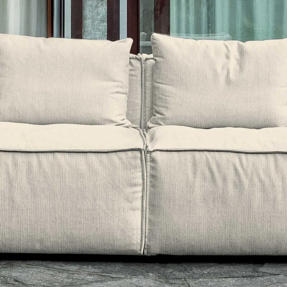 Zusammensetzung aus 2 Sofas mit Rückenlehne und 2 Armlehnen - Bizarre Viadurini