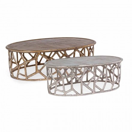 Zusammensetzung von 2 Homemotion Aluminium Couchtischen - Solomon Viadurini