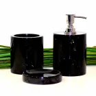 Zusammensetzung von 3 Badezimmerzubehör aus poliertem Marmor Made in Italy - Trevio Viadurini