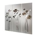 Komposition aus 3 Tafeln mit Darstellung von 3 Blumensträußen, hergestellt in Italien – Colleen