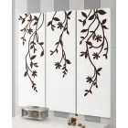 Komposition aus 3 Tafeln mit der Darstellung von 3 Zweigen und Blättern, hergestellt in Italien – Barney Viadurini